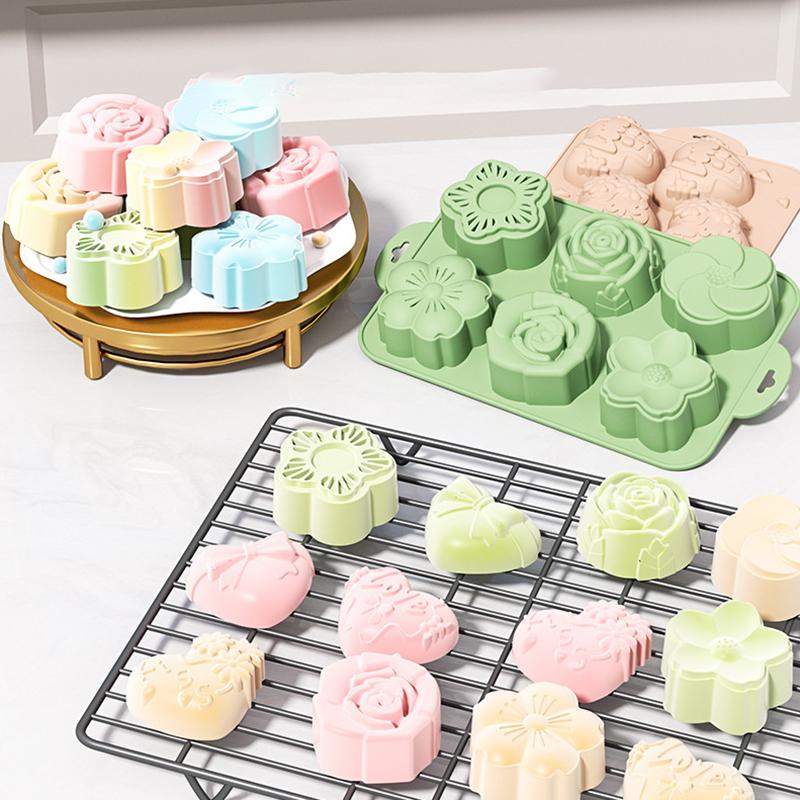 قالب سيليكون على شكل زهرة، 6 ت - مراجعة Soap Making Homemade وسعره