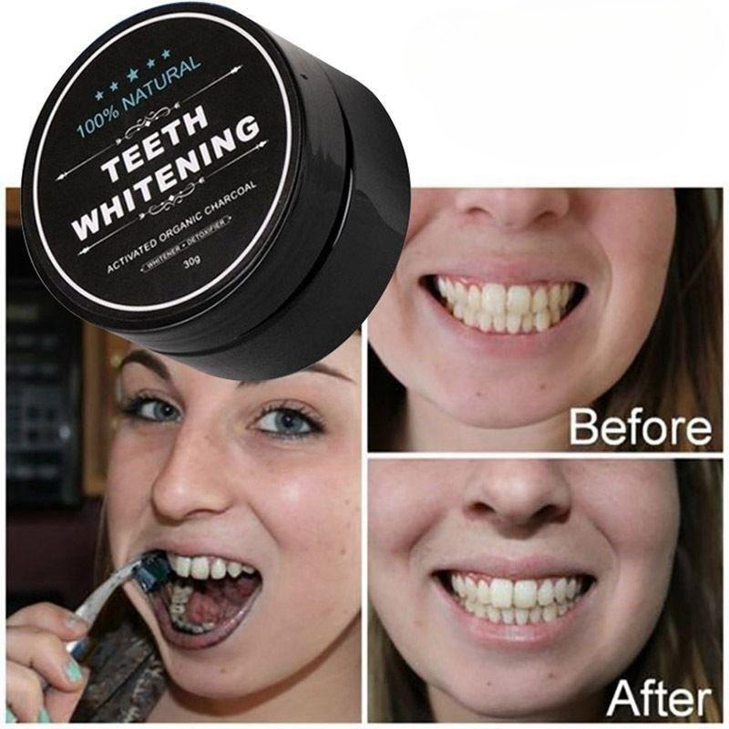 1 صندوق من مسحوق تبييض الأسنان - مراجعة Activated Charcoal Powder وسعره